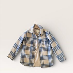 Blue and Cream Plaid Shaket